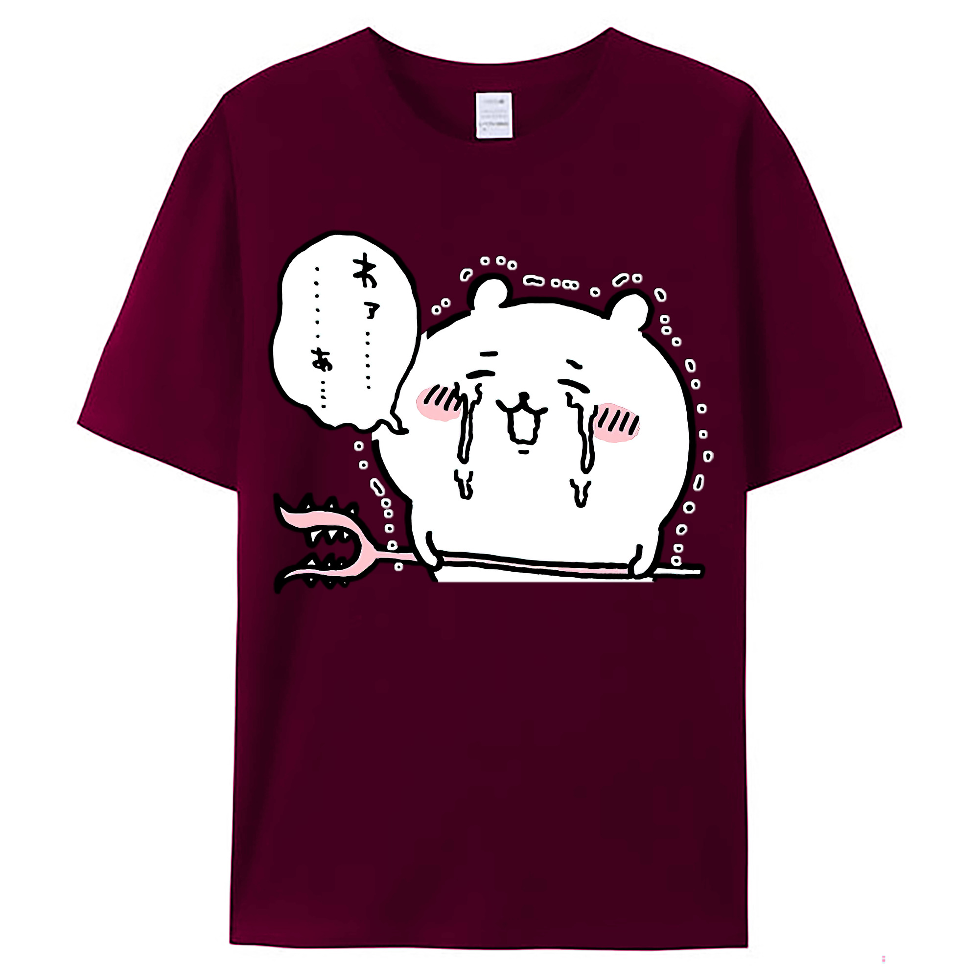 （画像用） ちいかわ ちいかわ Chii-kawa chiikawa レディースカジュアルプリントTシャツ（綿100％）